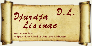 Đurđa Lisinac vizit kartica